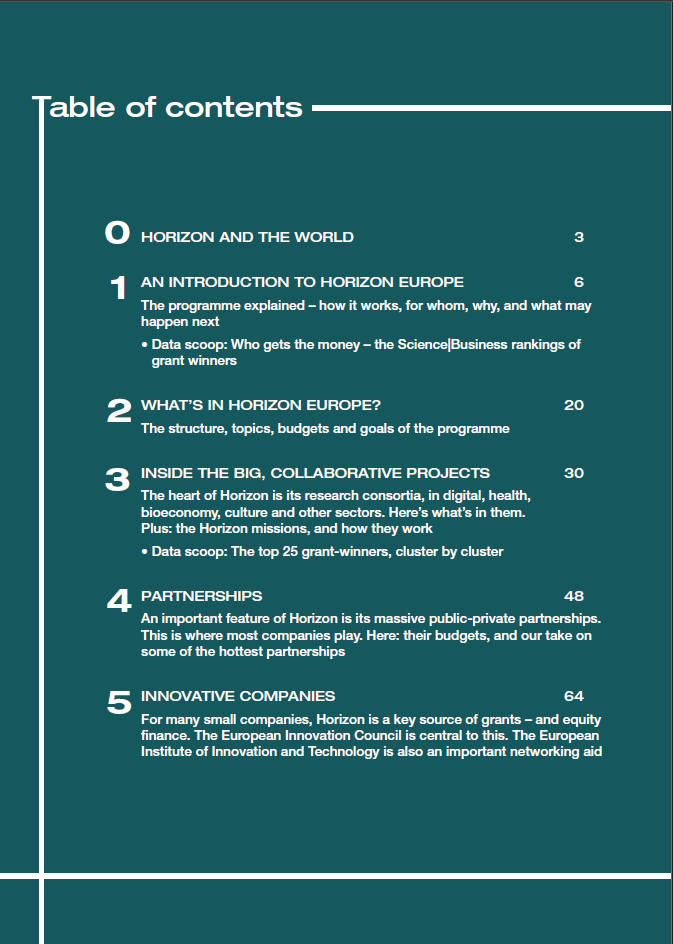 HG Table of content - P1