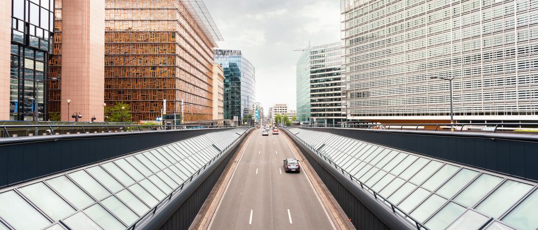 Lockdown measures have emptied the streets of Europe’s cities. Pictured above, Rue de la Loi in the EU district in Brussels. Photo: Bigstock