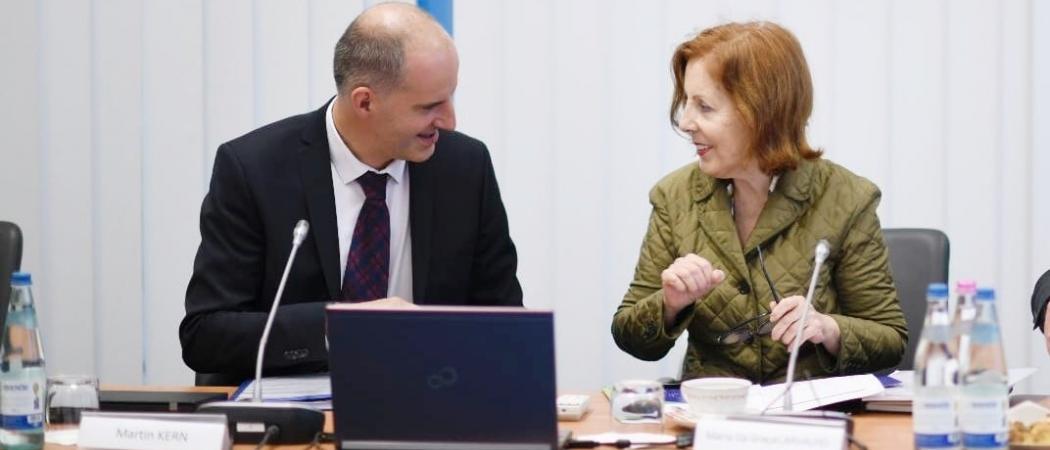 EIT director Martin Kern and Portuguese MEP Maria da Graça Carvalho at the October meeting in Budapest. Photo: EIT