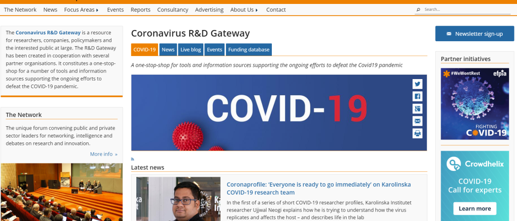 coronavirus rd gateway screenshot 0